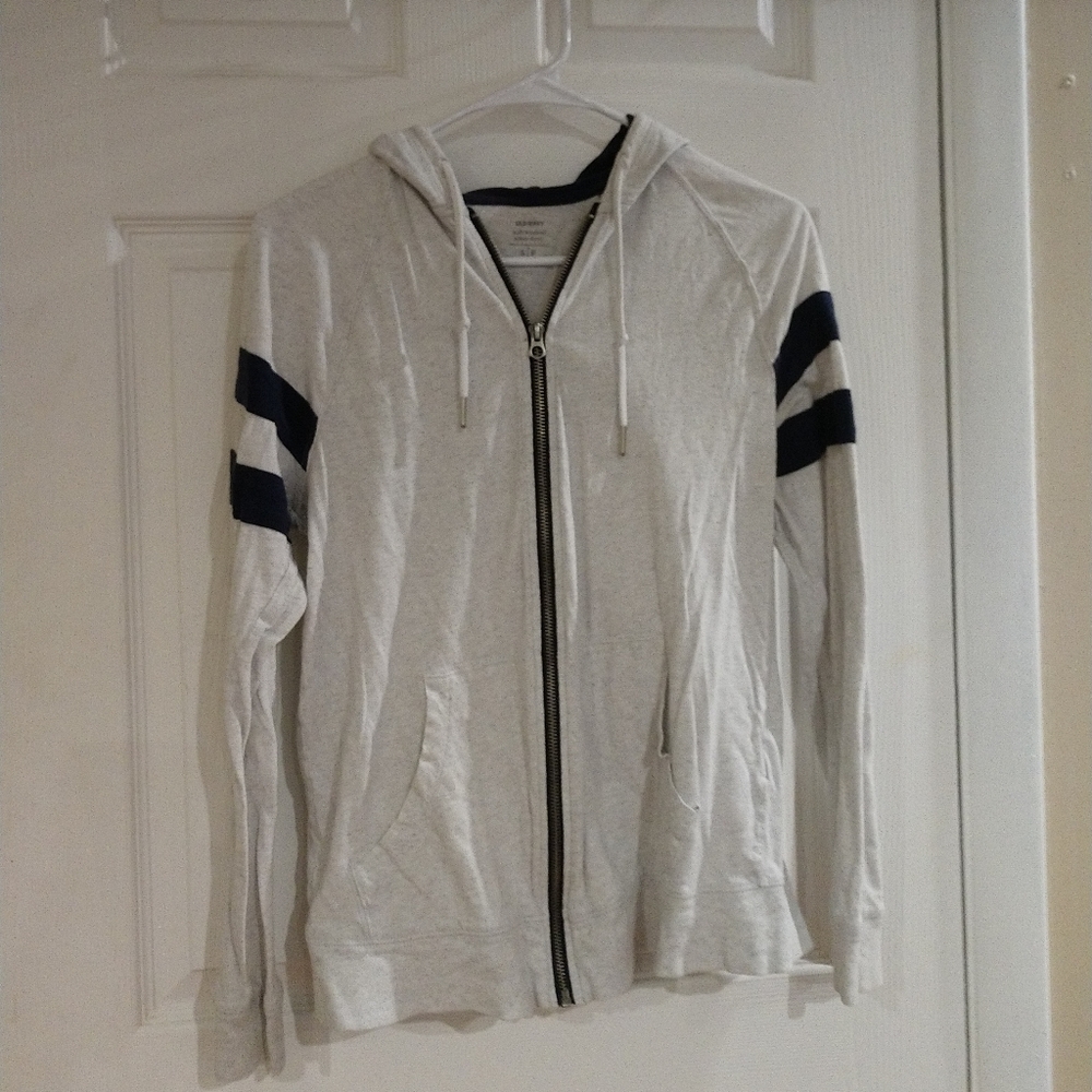 Striped Zip-Up Sweatshirt